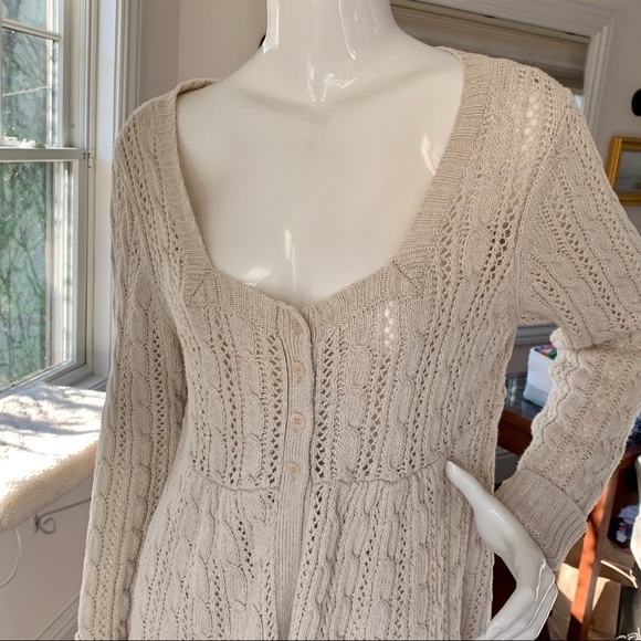 INC International Concepts Sweaters - EUC Cable Knit Cardigan - wheat colored - sz Large